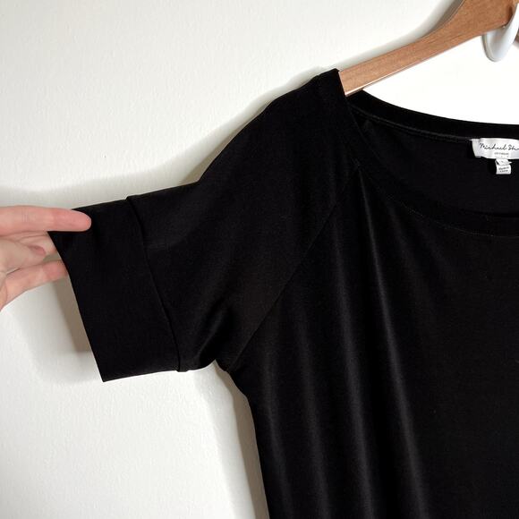 Michael Star Black Short Sleeve Knit Jumpsuit - Picture 6 of 9